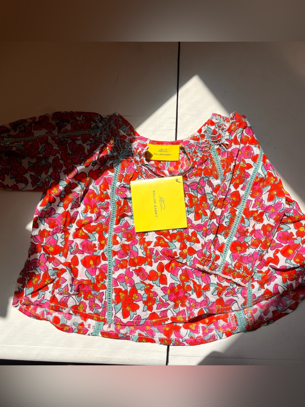 NWT Roller rabbit child’s flower print shirt